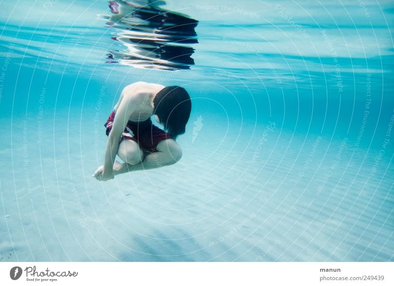 schwerelos harmonisch Wohlgefühl Zufriedenheit Sinnesorgane Erholung ruhig Meditation Schwimmen & Baden Freizeit & Hobby Ferien & Urlaub & Reisen tauchen Mensch