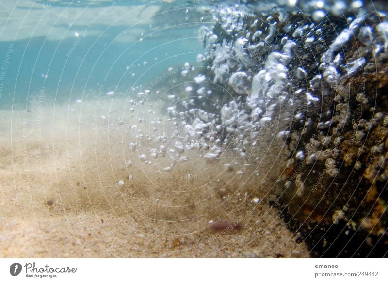 Die Welle Schwimmen & Baden Ferien & Urlaub & Reisen Sommer Meer Wellen tauchen Luft Wasser Felsen Küste See Wasserfall nass blau Sardinien Costa Smeralda