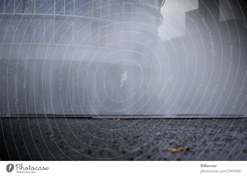 Marktplatz in Enschede Umwelt Wasser Wassertropfen Wetter Regen Stadt Haus Bankgebäude Platz Gebäude Architektur Stein dunkel Flüssigkeit gruselig grau Kraft