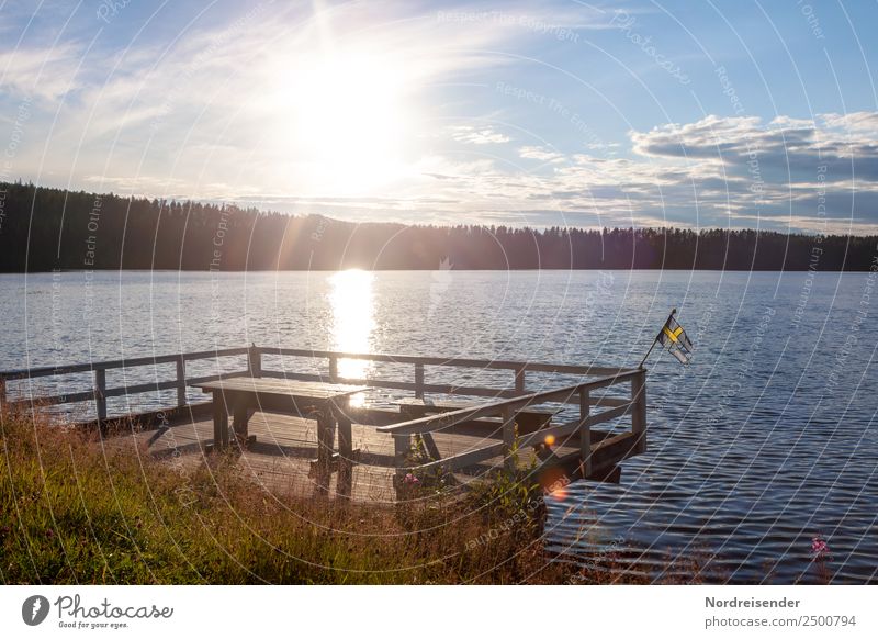 Schwedischer Sommer Ferien & Urlaub & Reisen Freiheit Camping Sommerurlaub Sonne Natur Landschaft Wasser Wolken Sonnenaufgang Sonnenuntergang Schönes Wetter