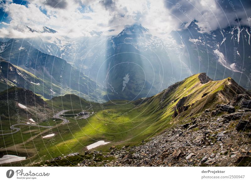 Panoramastrasse Großglockner wird erleuchtet Ferien & Urlaub & Reisen Tourismus Ausflug Abenteuer Ferne Freiheit Berge u. Gebirge wandern Umwelt Natur