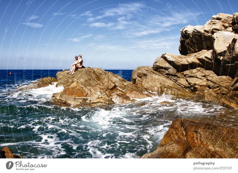 Badenixen Ferien & Urlaub & Reisen Ferne Freiheit Sommerurlaub Sonnenbad Meer Mensch Freundschaft Leben 2 Natur Wasser Himmel Wolken Horizont Schönes Wetter