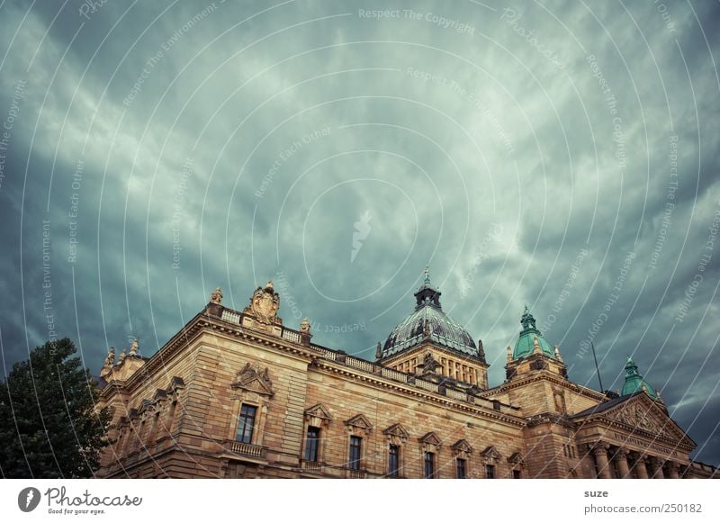 Rechtslage Sightseeing Umwelt Himmel Wolken Gewitterwolken Wetter Bauwerk Gebäude Architektur dunkel historisch Macht Politik & Staat Bundesverwaltungsgericht