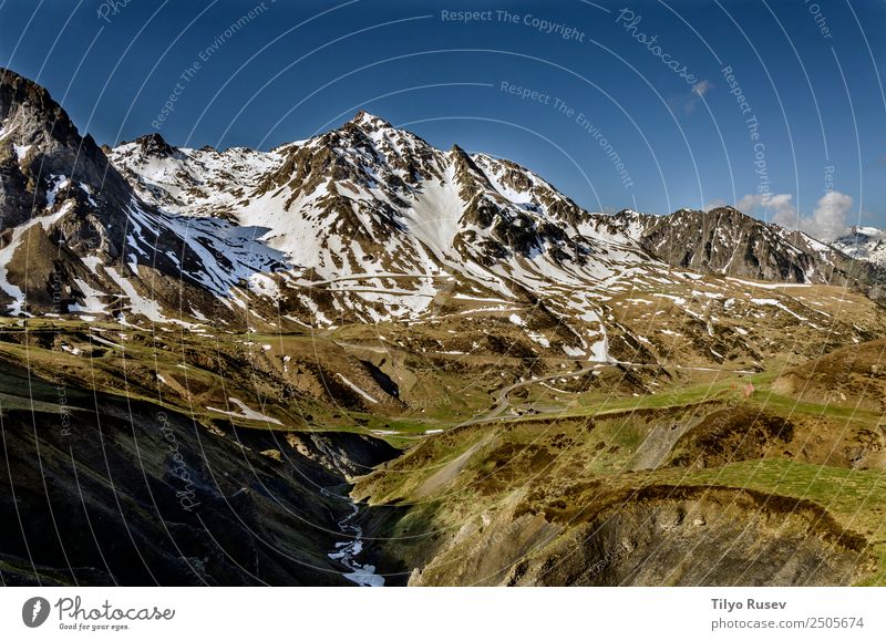 Pyrenäen - Gavarnie schön Ferien & Urlaub & Reisen Tourismus Ausflug Schnee Berge u. Gebirge Umwelt Natur Landschaft Himmel Wolken Klima Wetter Hügel Felsen