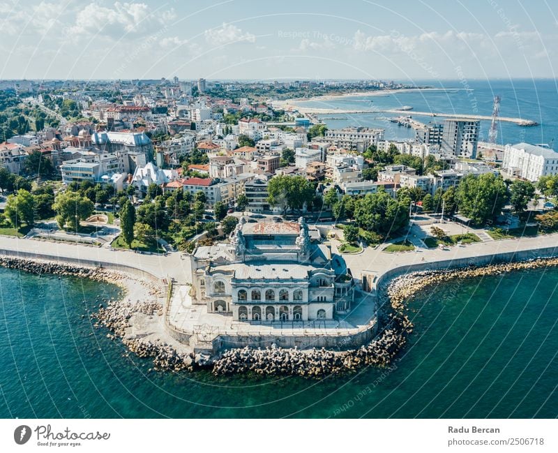 Luftaufnahme der Skyline von Constanta City in Rumänien Ferien & Urlaub & Reisen Ferne Sommer Haus Architektur Umwelt Natur Landschaft Wasser Himmel