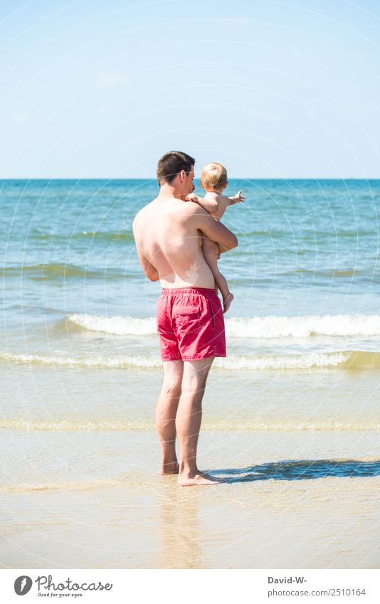 Papa zeig mir die Welt Ferien & Urlaub & Reisen Abenteuer Freiheit Sommer Sommerurlaub Mensch maskulin Kind Baby Kleinkind Junger Mann Jugendliche Erwachsene