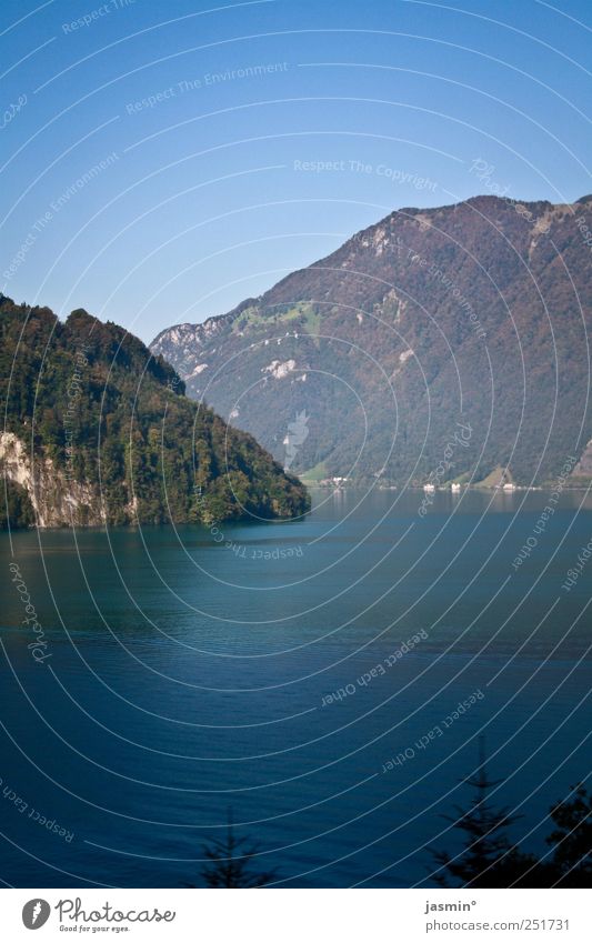 SeeBerge Umwelt Natur Pflanze Wasser Herbst Schönes Wetter Felsen Alpen Berge u. Gebirge Seeufer glänzend groß Farbfoto mehrfarbig Außenaufnahme Menschenleer