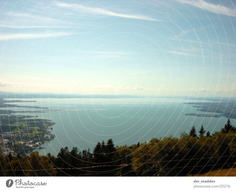 Weite See Lindau Bregenz Österreich Bodensee pfänder Deutschland Wasser blau Himmel Küste 2002