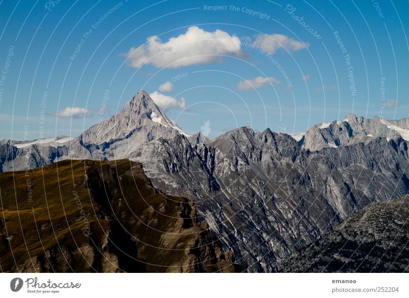 Bergkette Ferien & Urlaub & Reisen Tourismus Ausflug Abenteuer Expedition Berge u. Gebirge wandern Klettern Bergsteigen Natur Landschaft Himmel Sommer Wetter