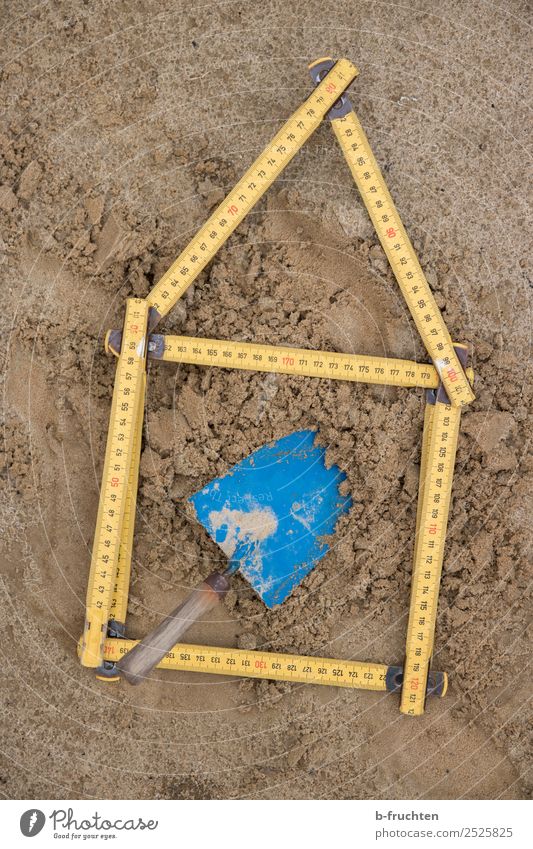 Baue mir ein Haus aus Sand Freizeit & Hobby Wohnung Hausbau Umzug (Wohnungswechsel) Handwerk Baustelle Schaufel Messinstrument Spielplatz