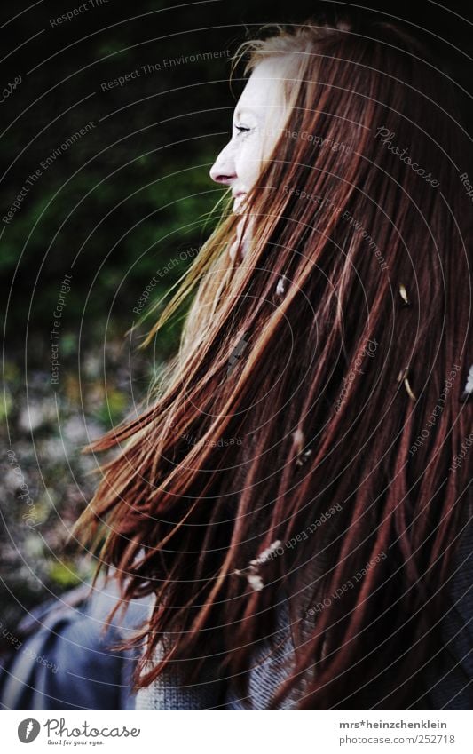 Fun in Fall Freude Glück Haare & Frisuren Tanzen Mensch feminin Junge Frau Jugendliche Erwachsene Freundschaft Leben 1 18-30 Jahre Natur Herbst Wetter Wind