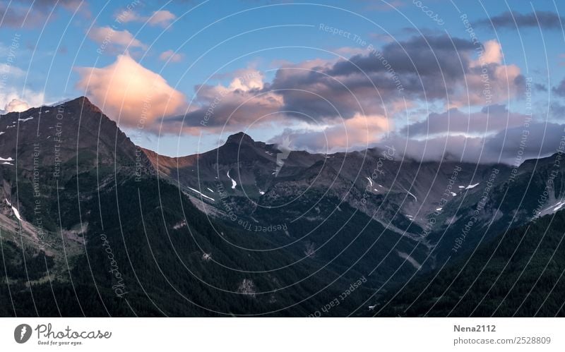 Nullachtfünfzehn | Wolken über Berge Berge u. Gebirge Umwelt Natur Landschaft Luft Himmel Sonnenlicht Klima Wetter Schönes Wetter Alpen Gipfel natürlich