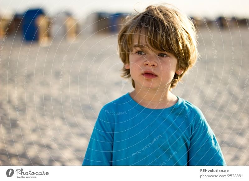 Junge am Strand Freizeit & Hobby Ferien & Urlaub & Reisen Tourismus Freiheit Sommer Sommerurlaub Mensch maskulin Kind Kindheit Gesicht 1 3-8 Jahre Umwelt Natur