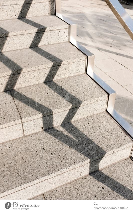 treppengeländer Schönes Wetter Menschenleer Treppe Verkehrswege Wege & Pfade Treppengeländer Linie ästhetisch eckig Inspiration komplex Kreativität Präzision