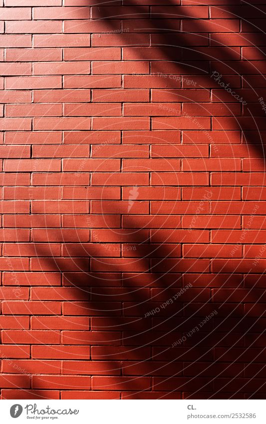 rote mauer Haus Hausbau Maurer Baustelle Handwerk Maurerhandwerk Sonnenlicht Schönes Wetter Menschenleer Gebäude Architektur Mauer Wand Fassade Barriere Stein