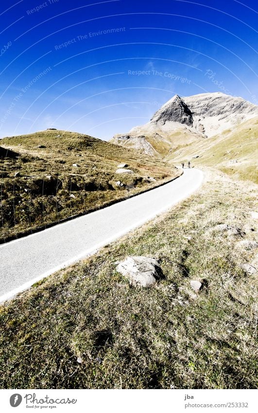 Passstrasse Leben Tourismus Ausflug Freiheit Fahrradtour Sommer Berge u. Gebirge Fahrradfahren Natur Landschaft Herbst Schönes Wetter Gras Wiese Felsen Alpen