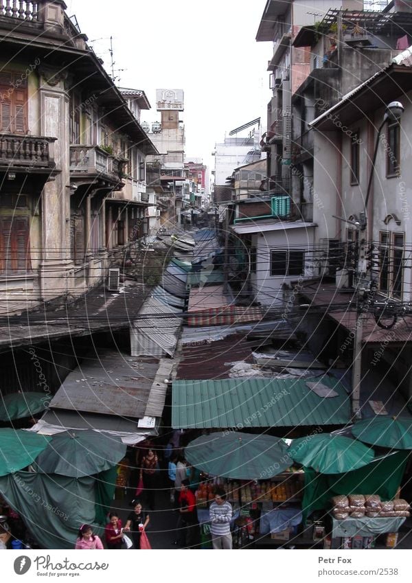 Bangkok City Stadt Dach Erfolg Markt Mensch Chinatown Architektur