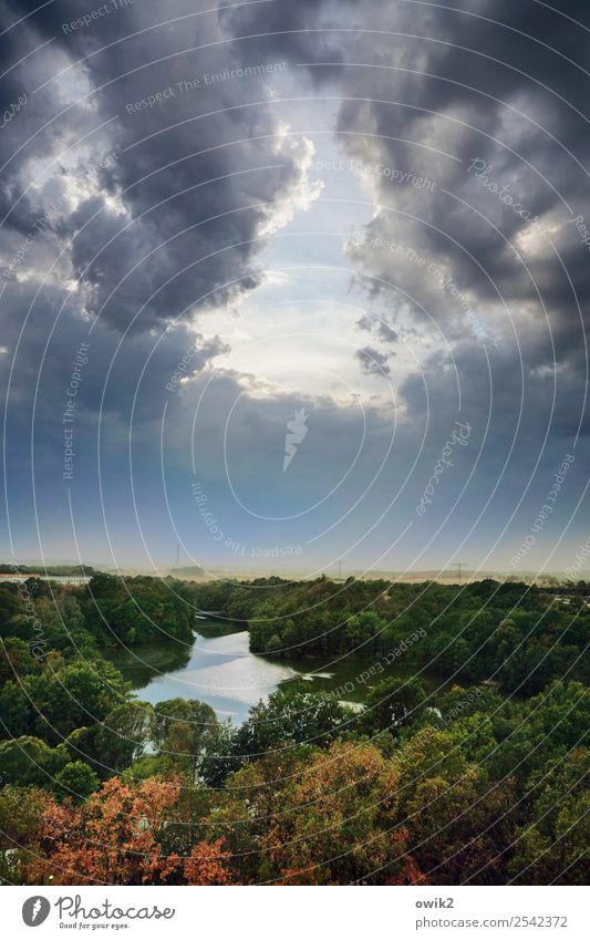 Spiegelung Umwelt Natur Landschaft Pflanze Luft Wasser Himmel Wolken Horizont Herbst Wetter Baum See Zufriedenheit Ferne Wolkenloch Durchblick Überblick