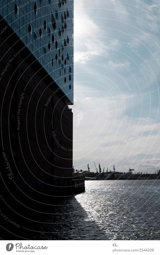 elbphilharmonie Ferien & Urlaub & Reisen Tourismus Sightseeing Städtereise Veranstaltung Wasser Himmel Sonnenlicht Schönes Wetter Fluss Hamburg Hamburger Hafen