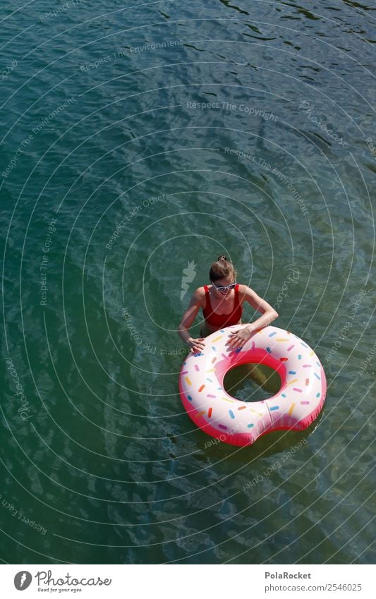 #A# Badespaß Mensch feminin 1 ästhetisch Zufriedenheit Sommer Sommerurlaub sommerlich Sommerferien Sommertag Schwimmen & Baden Schwimmhilfe Freude Kühlung