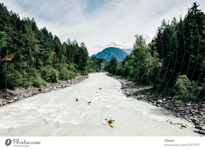 Canyoning im Pitztal Lifestyle Freizeit & Hobby Ferien & Urlaub & Reisen Abenteuer Sommerurlaub Berge u. Gebirge Kanusport Wildwasser Natur Landschaft Wolken