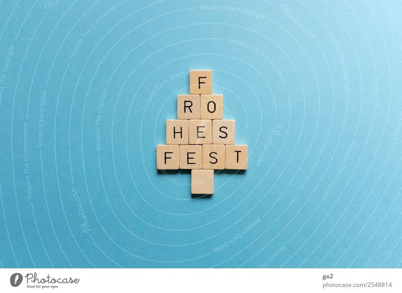 Frohes Fest Freizeit & Hobby Spielen Brettspiel Scrabble Feste & Feiern Weihnachten & Advent Silvester u. Neujahr Holz Schriftzeichen Weihnachtsbaum