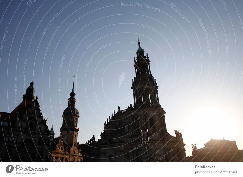 #A# Dresdner Schatten Kirche einzigartig Dresden Hofkirche Dresden Schloss Semperoper Sachsen Altstadt historisch Historische Bauten Silhouette Elbufer Barock