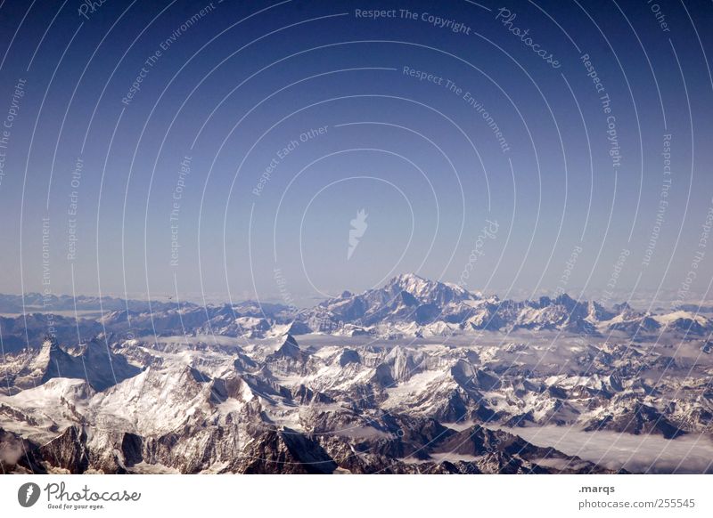 Vista Ferien & Urlaub & Reisen Winterurlaub Berge u. Gebirge Umwelt Natur Wolkenloser Himmel Horizont Alpen Gipfel Schneebedeckte Gipfel Umweltschutz Ferne