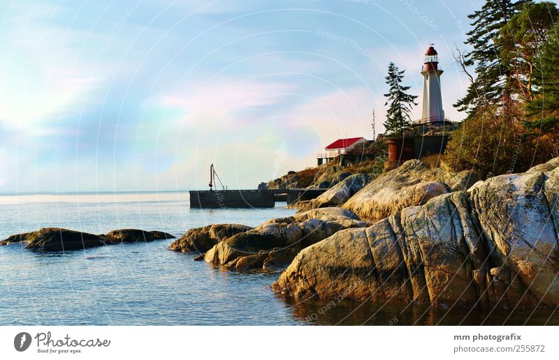 Lighthouse Park Vancouver Kanada Nordamerika Fischerdorf Menschenleer Hütte Leuchtturm Bauwerk Gebäude Mauer Wand Fenster Tür Sehenswürdigkeit Wahrzeichen alt