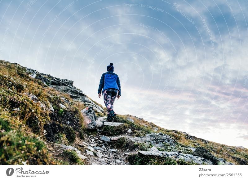 Venet Gipfel | Aufstieg | Wandern | Morgendämmerung Ferien & Urlaub & Reisen Ausflug Abenteuer Freiheit Berge u. Gebirge wandern Junge Frau Jugendliche