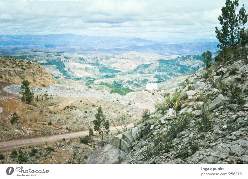 Los Andes II Umwelt Natur Landschaft Pflanze Urelemente Erde Wolken Gewitterwolken schlechtes Wetter Felsen Berge u. Gebirge Schlucht Bolivien Südamerika