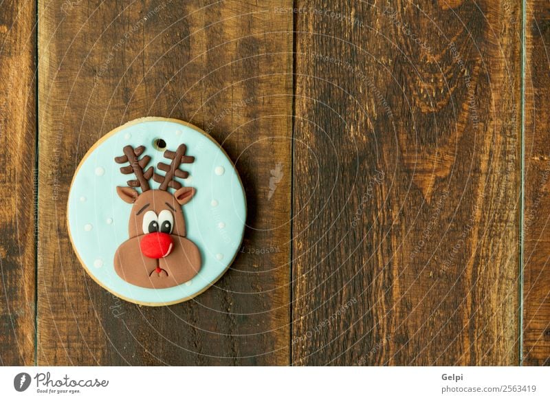 Leckere Weihnachtskekse Dessert Kräuter & Gewürze Winter Dekoration & Verzierung Tisch Feste & Feiern Weihnachten & Advent Tier Holz Ornament lecker blau braun