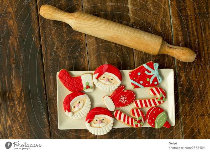 Leckere Weihnachtskekse Dessert Kräuter & Gewürze Winter Dekoration & Verzierung Tisch Feste & Feiern Weihnachten & Advent Silvester u. Neujahr Holz Ornament