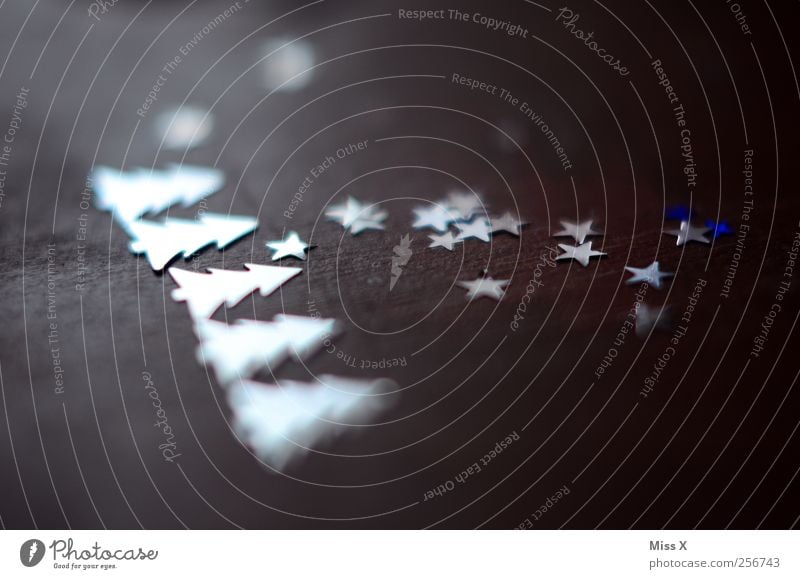 Sternenklar Dekoration & Verzierung Weihnachten & Advent Baum glänzend silber Weihnachtsdekoration Weihnachtsbaum Stern (Symbol) Tanne Tischdekoration Holz