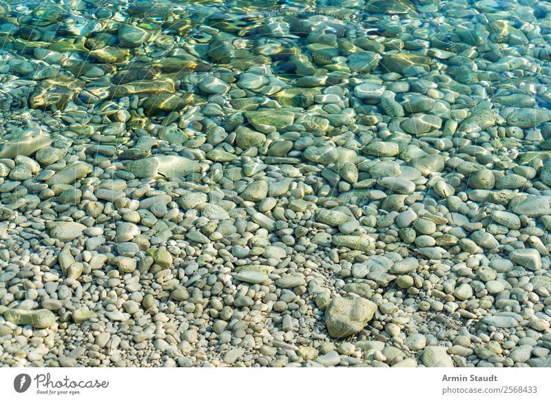 Kieselsteine im Meer Design Leben harmonisch Sinnesorgane Erholung ruhig Ferien & Urlaub & Reisen Strand Wellen Umwelt Natur Urelemente Wasser Sommer Küste