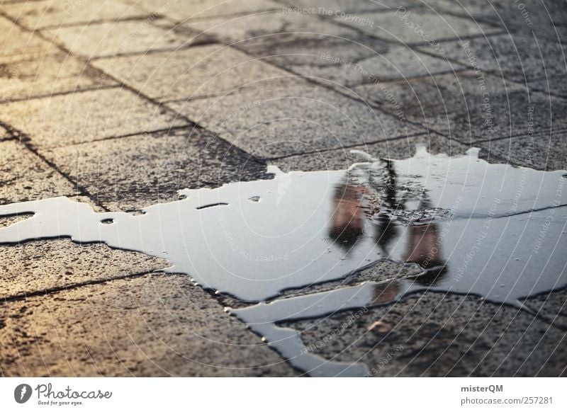 Markusplatz II Kunst ästhetisch Reflexion & Spiegelung Pfütze Venedig Veneto Perspektive Boden dezent schön Alltagsfotografie Lampe Laterne Wasser