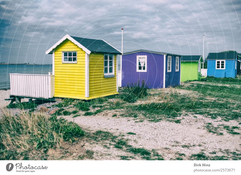 Strandhäuser auf der dänischen Insel Ærø Ferien & Urlaub & Reisen Tourismus Ausflug Ferne Freiheit Sommer Sommerurlaub Meer Natur Landschaft Himmel Horizont