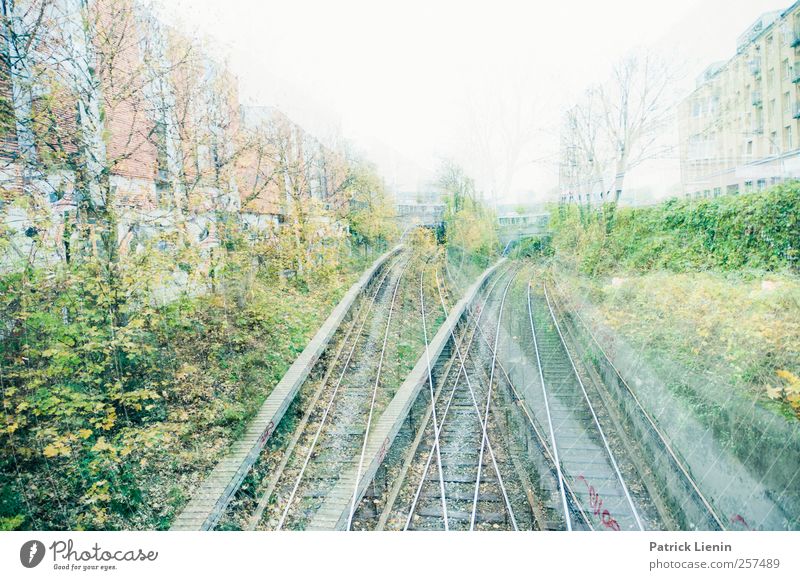 crossroads Stadt Verkehr Verkehrsmittel Verkehrswege Personenverkehr Öffentlicher Personennahverkehr Wege & Pfade Schienenverkehr Bahnfahren Gleise Schienennetz