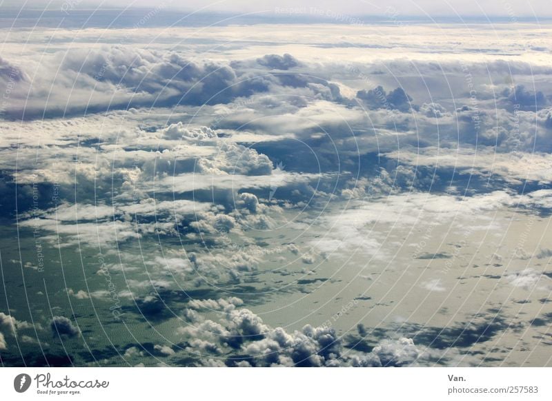 WolkenMeer Ferien & Urlaub & Reisen Natur Landschaft Luft Wasser Himmel Wind Nordsee Luftverkehr fliegen frei hoch nass blau weiß oben Farbfoto Gedeckte Farben