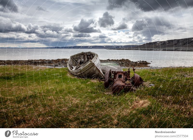 Das Herz .... oder den Motor verlieren Ferien & Urlaub & Reisen Tourismus Ferne Meer Maschine Getriebe Landschaft Urelemente Wasser Wolken Klima Wind Gras Wiese