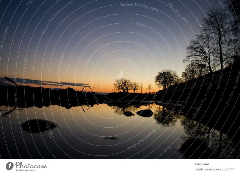 die Boden Seen Ferien & Urlaub & Reisen Umwelt Natur Landschaft Wasser Himmel Wolkenloser Himmel Sonnenaufgang Sonnenuntergang Klima Wetter Schönes Wetter