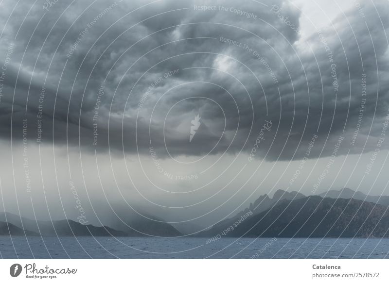 Schlechtwetter Segeln Ferien & Urlaub & Reisen Abenteuer Ferne Freiheit Natur Wasser Himmel Wolken Gewitterwolken Sommer Wetter schlechtes Wetter Unwetter Regen