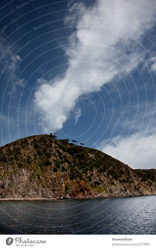 kein Vulkan Ferien & Urlaub & Reisen Ferne Kreuzfahrt Sommer Sonne Meer Insel Wellen Berge u. Gebirge Erde Luft Wasser Himmel Wolken Horizont Schönes Wetter