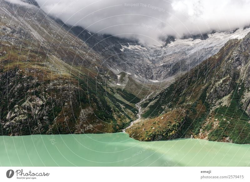 Göscheneralpsee Freizeit & Hobby Wandertag Umwelt Natur Landschaft Wolken Herbst Klima Wetter Berge u. Gebirge See Fluss außergewöhnlich natürlich grün