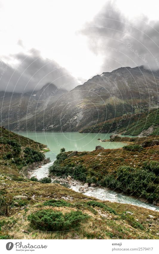 Göscheneralpsee Freizeit & Hobby Wandertag Umwelt Natur Landschaft Wolken Herbst Klima Wetter Berge u. Gebirge See Fluss außergewöhnlich natürlich grün