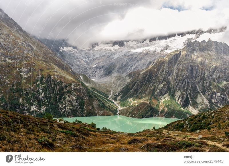 Göscheneralpsee Freizeit & Hobby Wandertag Umwelt Natur Landschaft Wolken Herbst Klima Wetter Berge u. Gebirge See Fluss außergewöhnlich natürlich grün