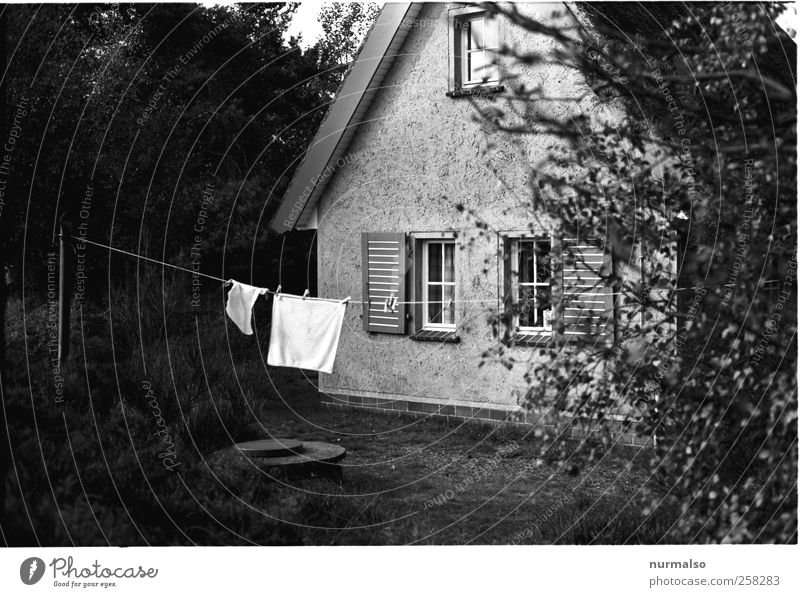 rausgehängt Freizeit & Hobby Ferien & Urlaub & Reisen Häusliches Leben Umwelt Haus Hütte Ferienhaus retdach Fensterladen Sprossenfenster Zeichen träumen