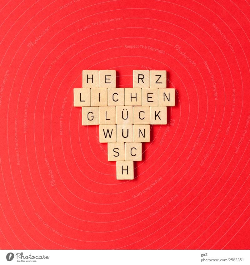 Herzlichen Glückwunsch! Spielen Brettspiel Feste & Feiern Valentinstag Muttertag Hochzeit Geburtstag Taufe Dekoration & Verzierung Holz Zeichen Schriftzeichen