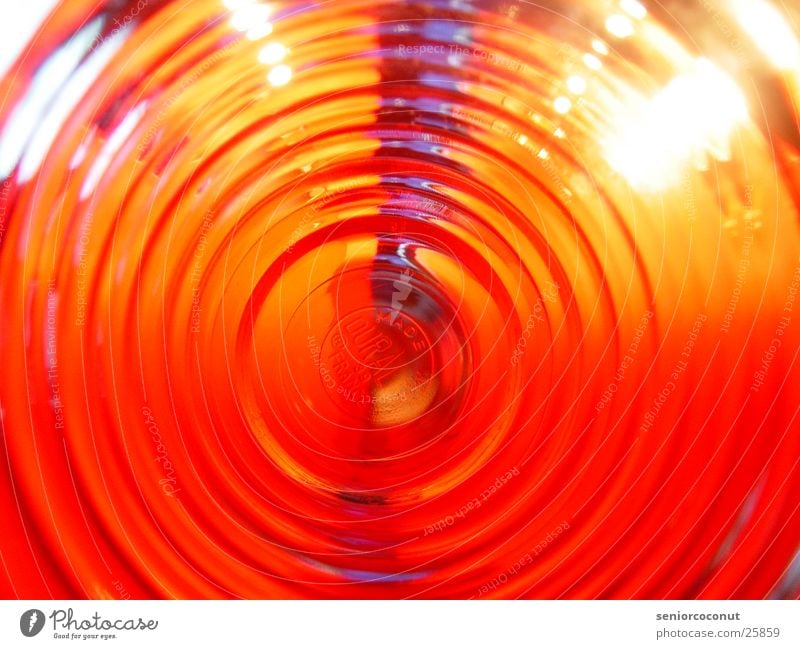 Blick ins Glas Kerze Licht Fernseher Reflexion & Spiegelung Makroaufnahme Nahaufnahme