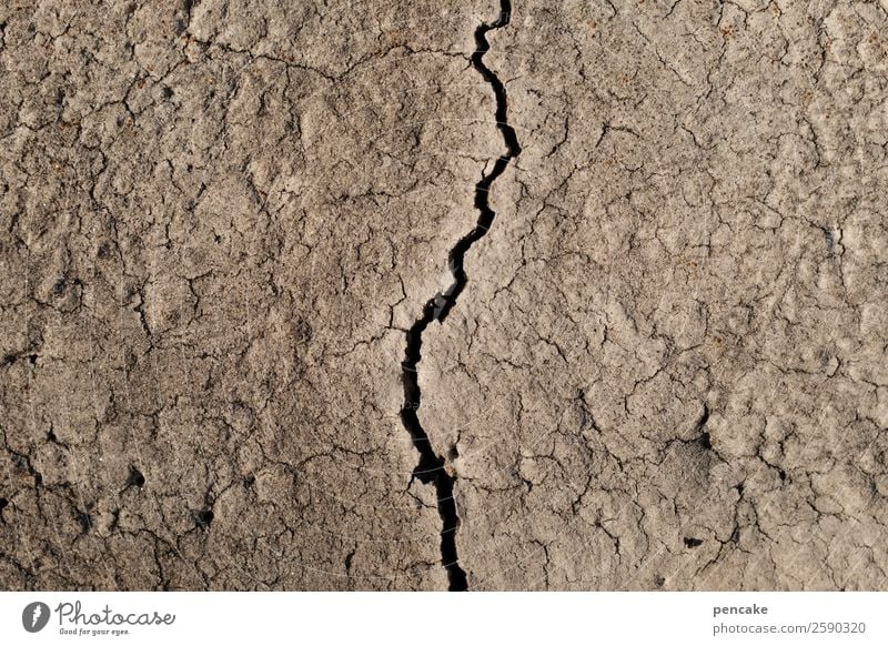 trocken Natur Urelemente Erde Dürre authentisch kaputt trist braun Riss Lebenslinie Trockengebiet Wüste Tod Farbfoto Gedeckte Farben Außenaufnahme Nahaufnahme